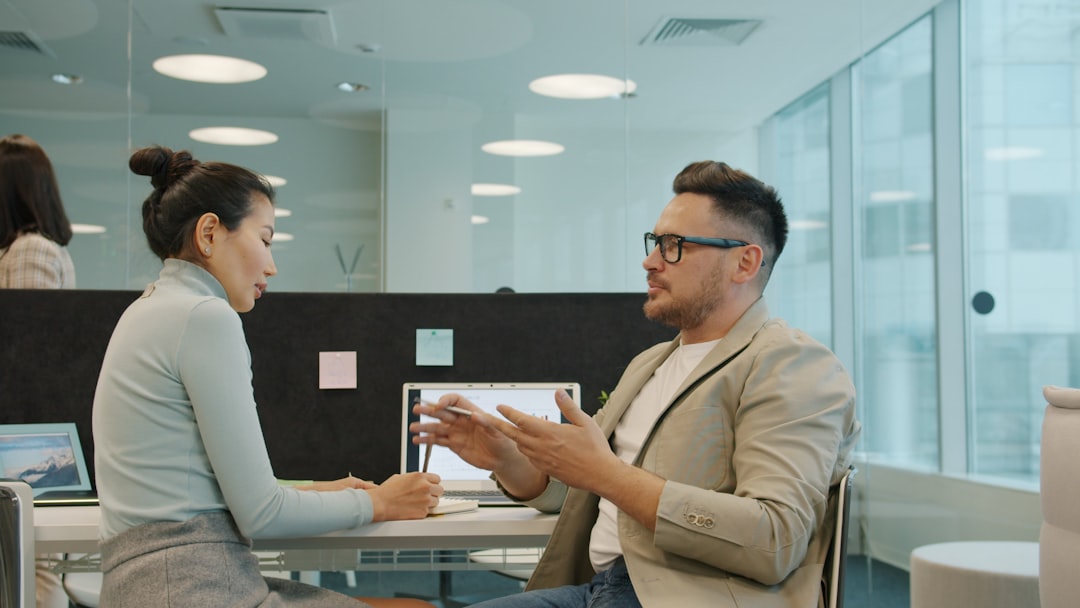 Professionals conducting a structured job interview